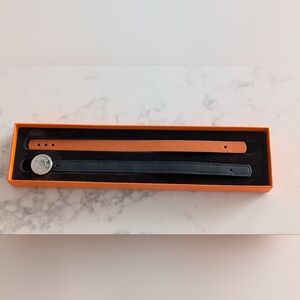Hermes Black and Orange Bracelet